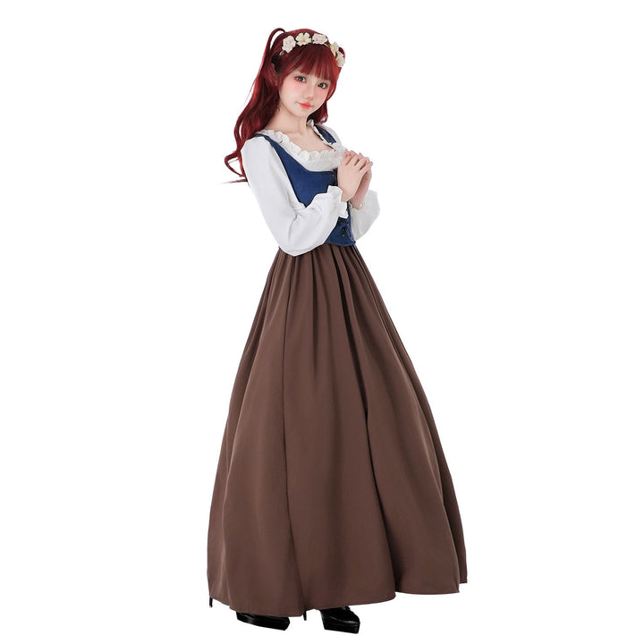 Damen Historisches Trachtenkleid mit stilvollem Korsett und fließendem Rock Drune
