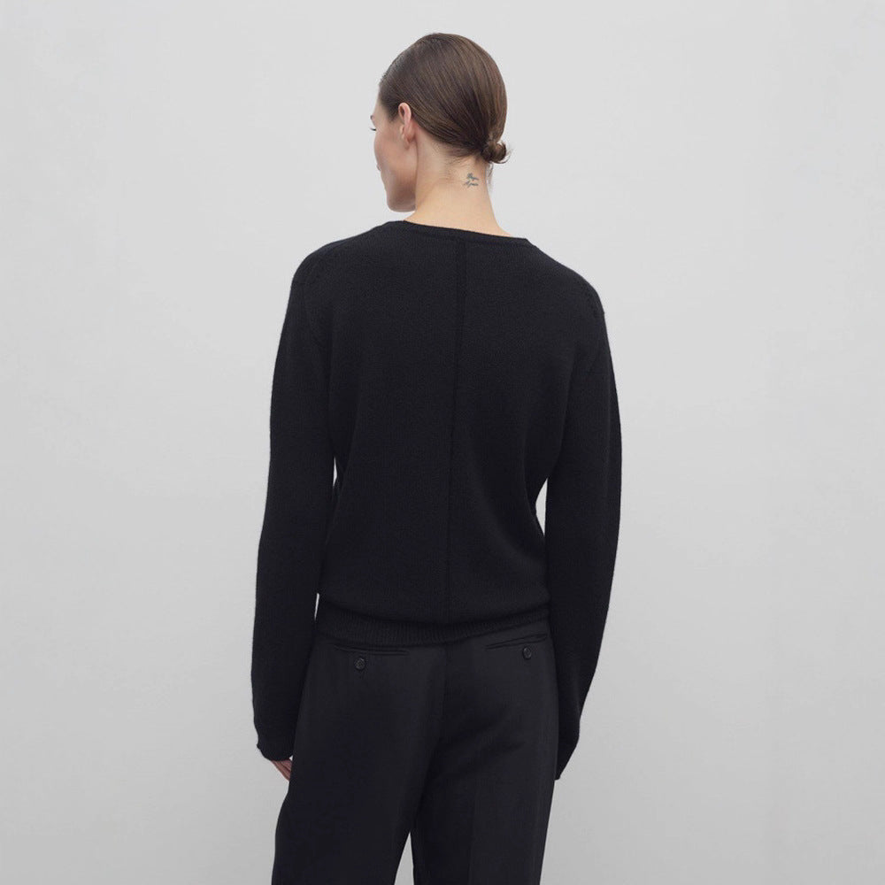 Damen Feiner Strickpullover aus hochwertiger Wolle Drune