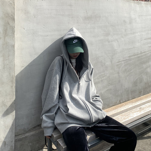 Damen Kapuzenpullover mit übergroßem Schnitt und praktischen Taschen