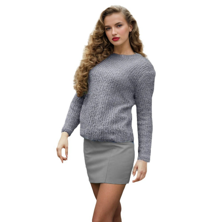 Damen Strickpullover mit strukturiertem Design und lässigem Schnitt Drune