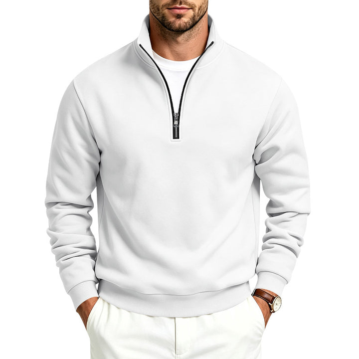 Herren Halbzip-Sweatshirt mit Troyerkragen und weicher Fleece-Innenseite Drune