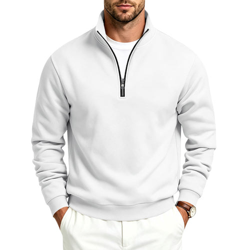 Herren Halbzip-Sweatshirt mit Troyerkragen und weicher Fleece-Innenseite Drune