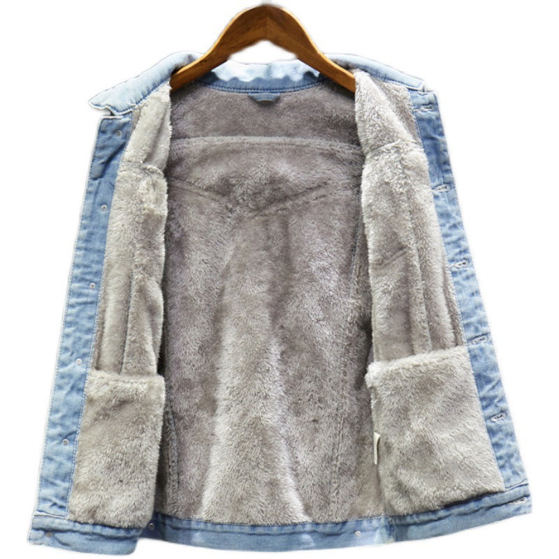 Herren Denimjacke mit Fleecefutter Drune