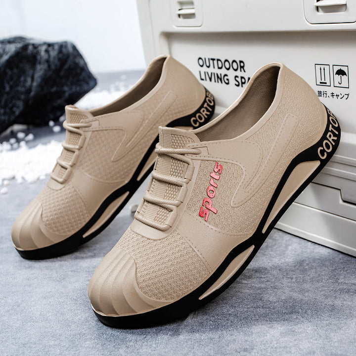 Herren Atmungsaktive Slip-On Freizeitsneaker mit verstärkter Zehenschutzkappe Drune