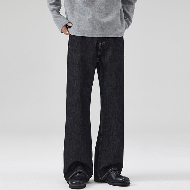 Herren weite Relaxed-Fit Jeans aus rohem Denim Drune