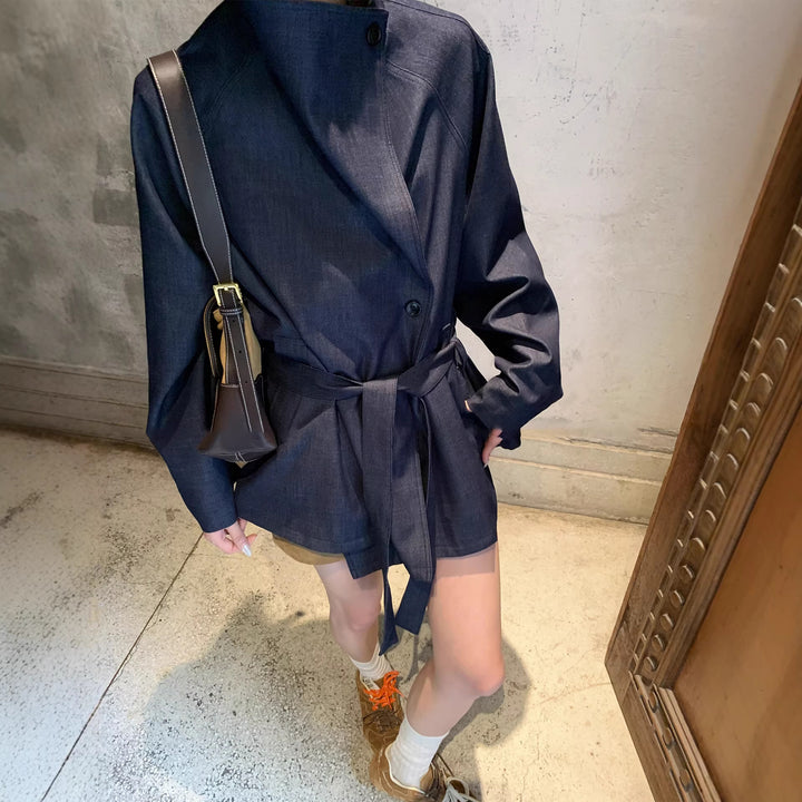 Damen Modische Oversized Blazerjacke Drune