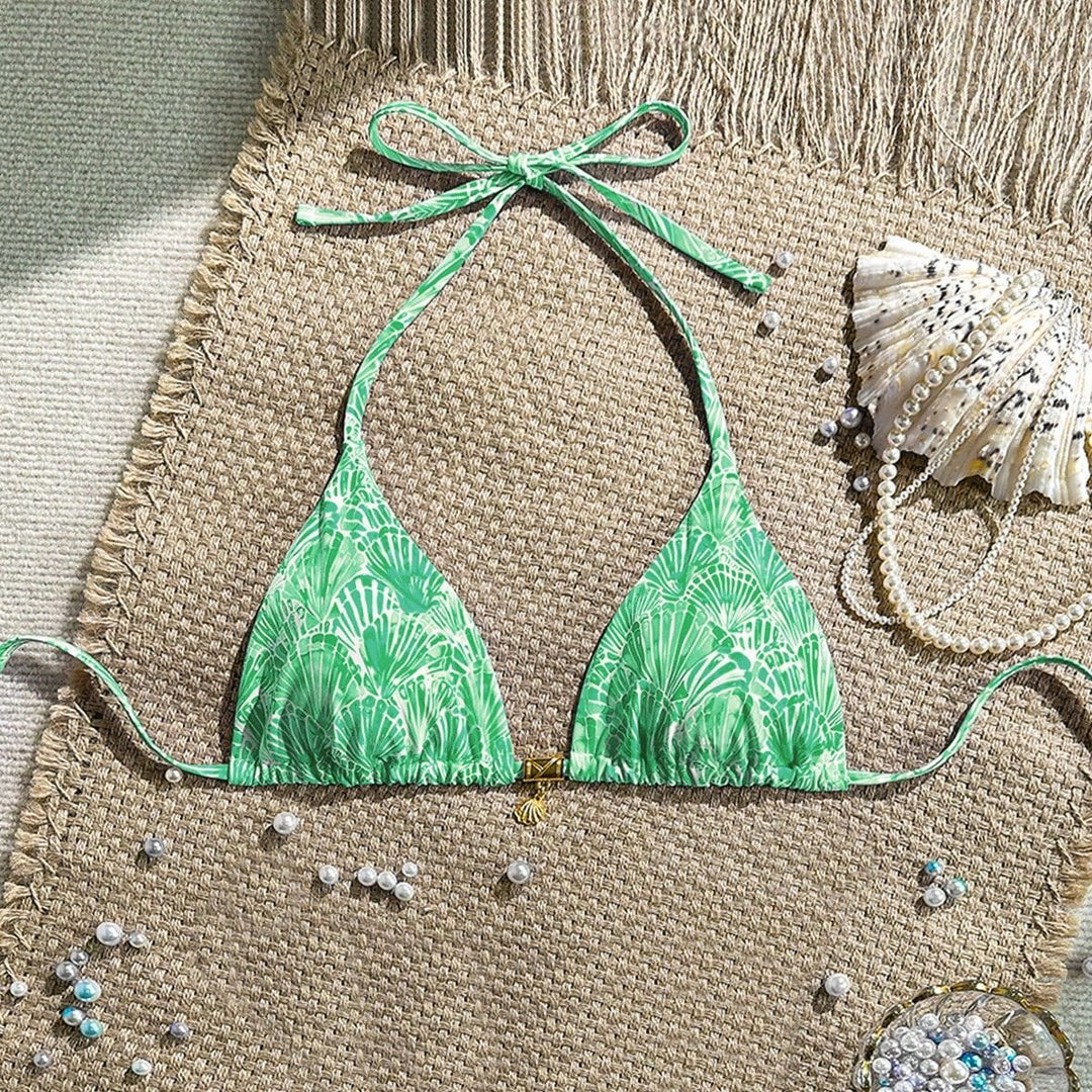Damen Triangel-Bikinioberteil mit Rüschen Drune