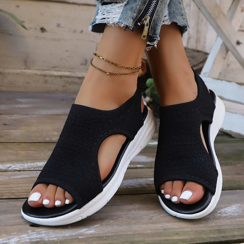 Damen Sportliche Freizeitsandalen mit atmungsaktivem Obermaterial Drune