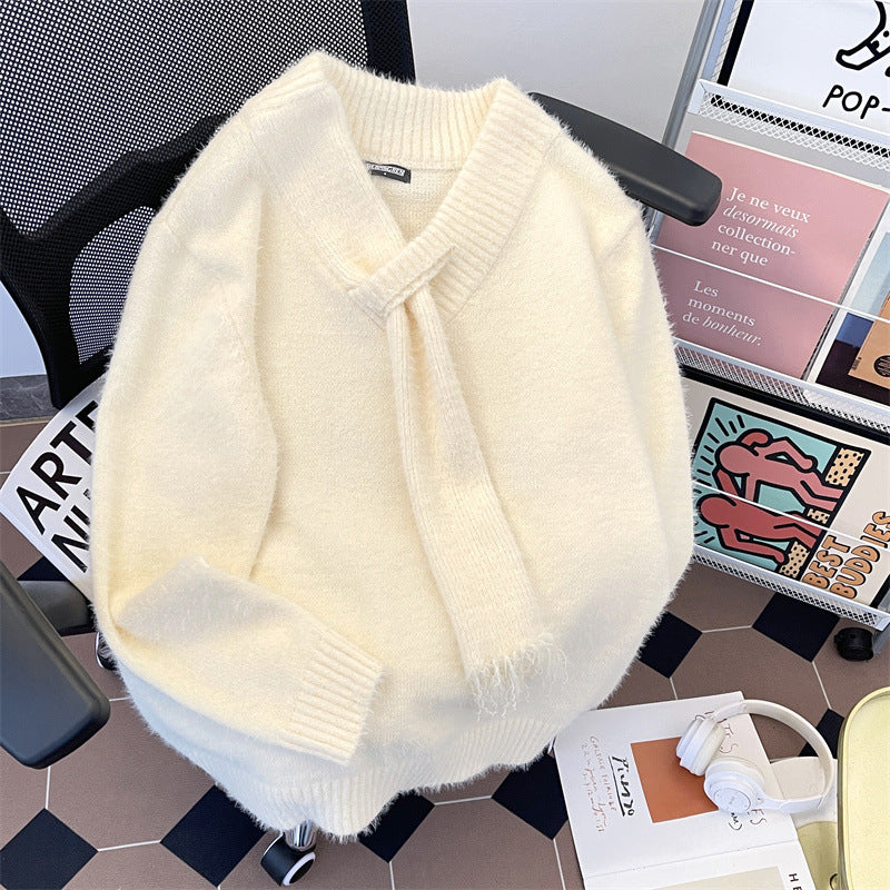 Damen Bequemer Grobstrickpullover Drune