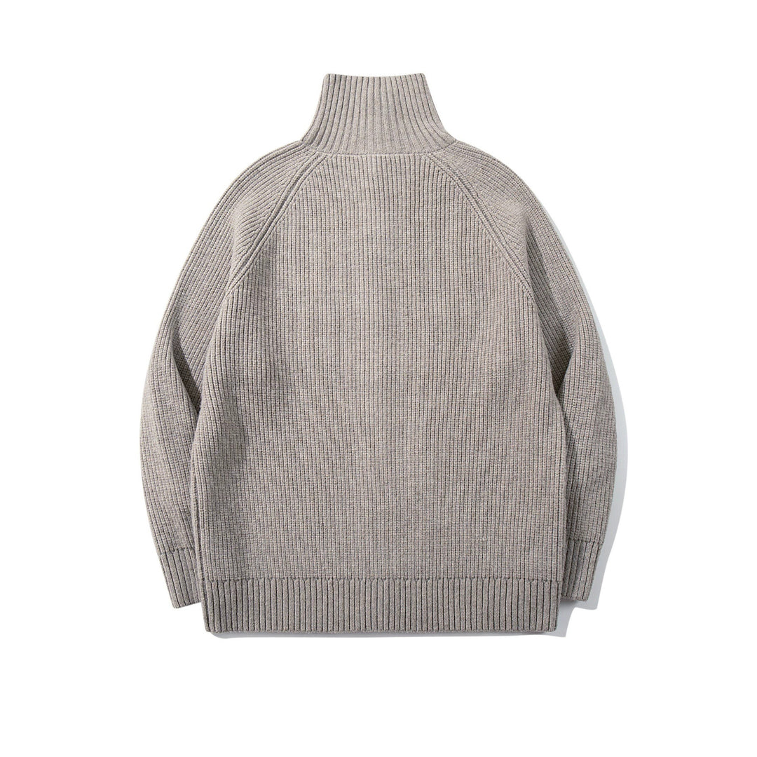 Damen Grobgestrickter Long-Cardigan mit Stehkragen und durchgehender Knopfleiste Drune