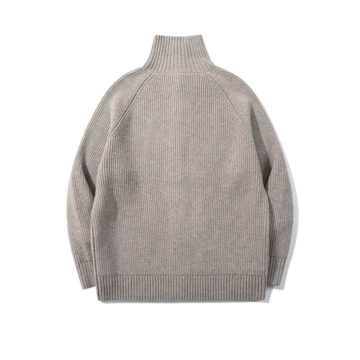 Damen Grobgestrickter Long-Cardigan mit Stehkragen und durchgehender Knopfleiste Drune