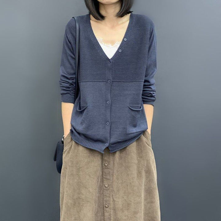 Damen Strickjacke mit strukturierten Details Drune
