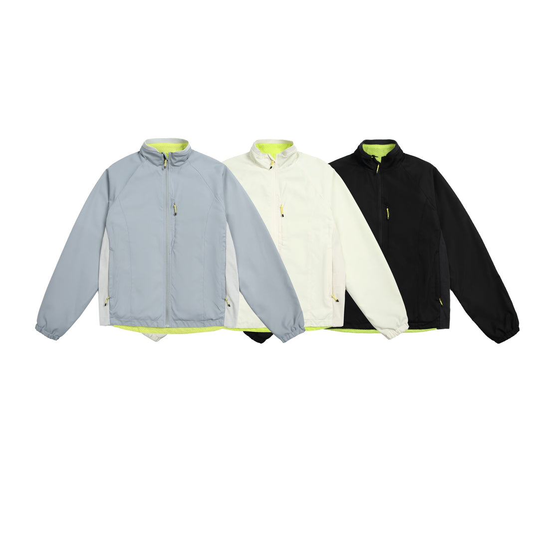 Unisex Leichte Stehkragen-Softshell-Jacke mit Fleece-Innenseite und Reißverschlusstaschen Drune