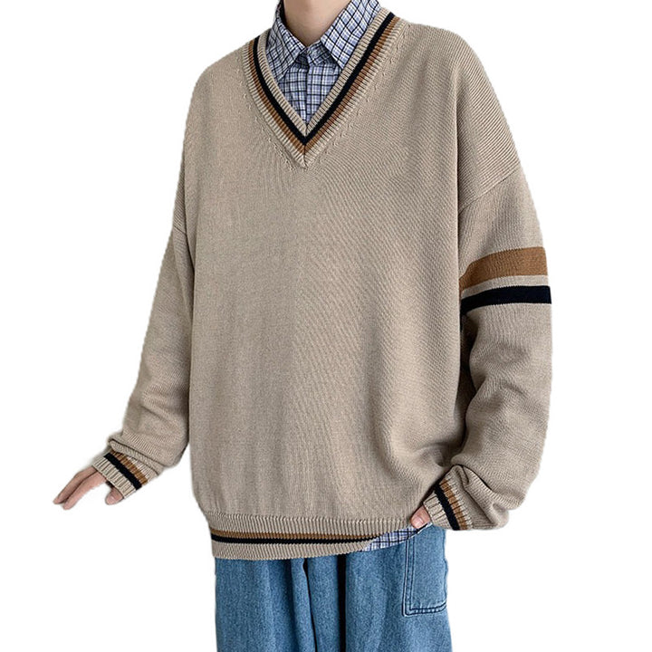 Damen Eleganter V-Ausschnitt Pullover Drune