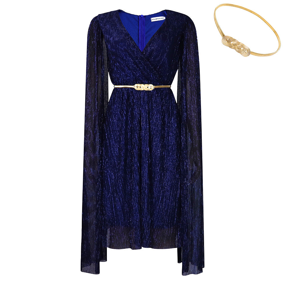 Damen Glamouröses Abendkleid mit voluminösen Ärmeln und eleganter Taillierung Drune