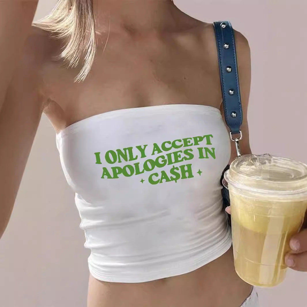Damen Bandeau-Top mit fröhlichem Gespenster-Motiv Drune