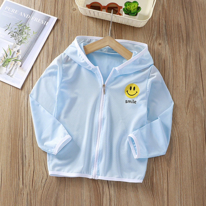 Unisex nan Kinder leichte Kapuzenjacke mit atmungsaktivem Meshstoff und durchgehendem Reißverschluss  Drune