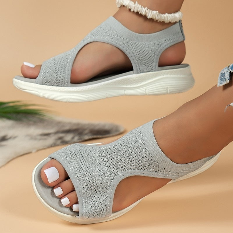 Damen Komfortable und atmungsaktive Sommerschuhe mit elastischen Einsätzen Drune