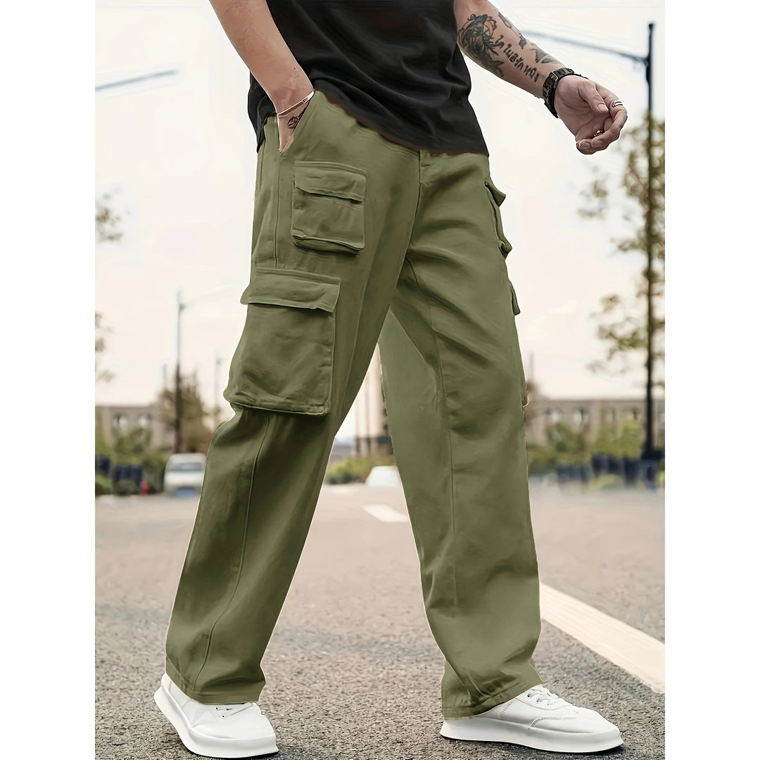 Herren Modische Cargo-Hose mit praktischen Reißverschlusstaschen Drune