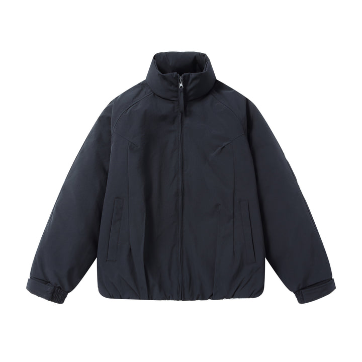 Herren Kurz‑Pufferjacke mit schützendem Stehkragen, verdecktem Reißverschluss und elastischem Saum Drune