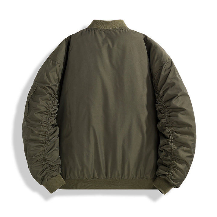 Herren Modische Bomberjacke mit Stehkragen Drune