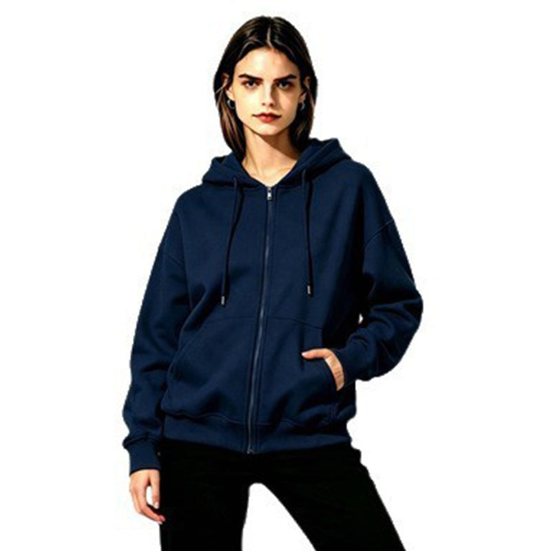 Damen Weicher Kapuzenpullover mit durchgehendem Reißverschluss Drune