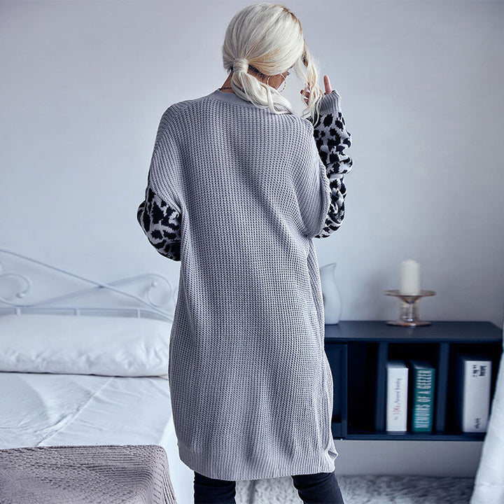 Damen Eleganter Strickcardigan mit lockeren Ärmeln Drune