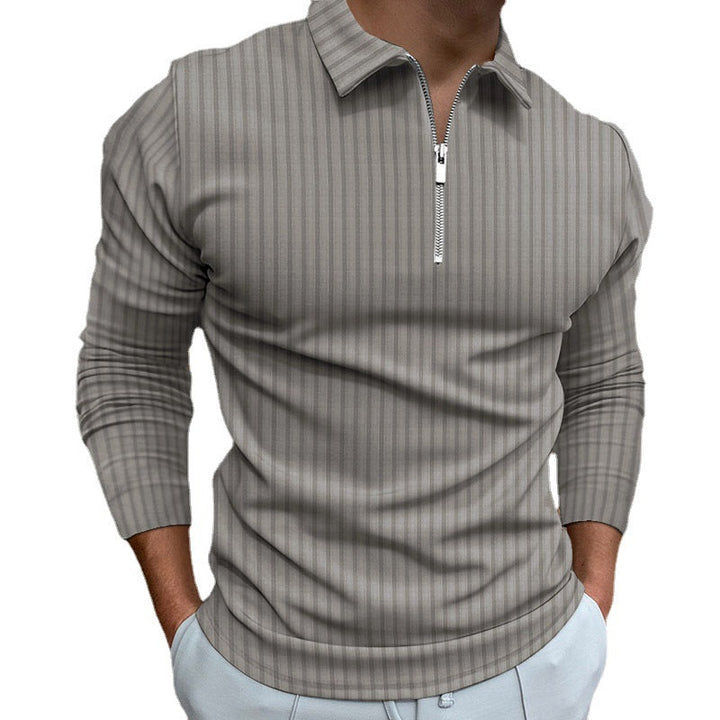 Herren modischer Poloshirt mit Reißverschluss Drune