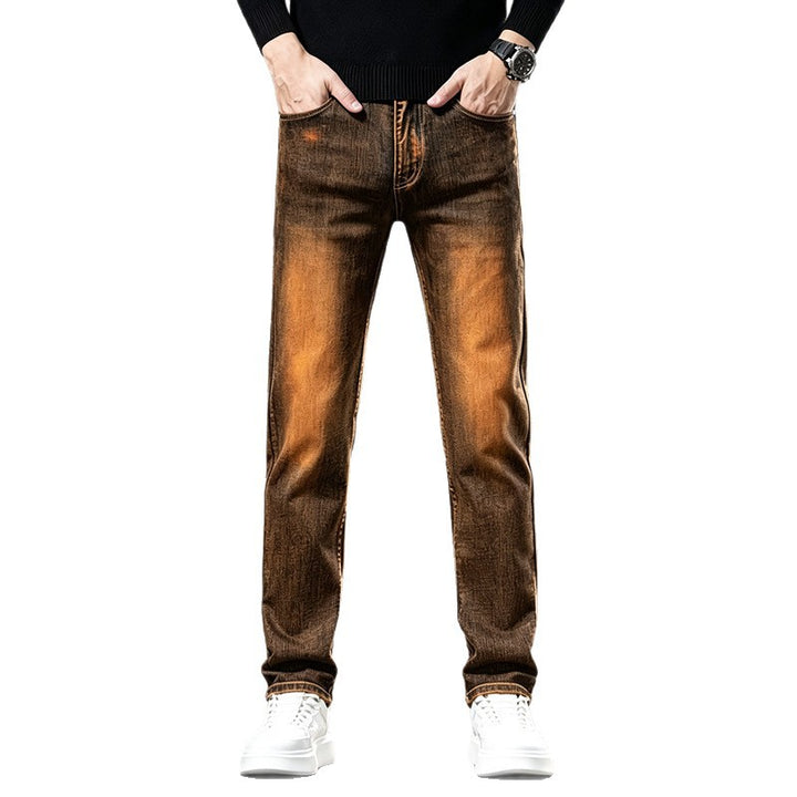 Herren Slim-Fit Jeans mit modischem Used-Look Drune