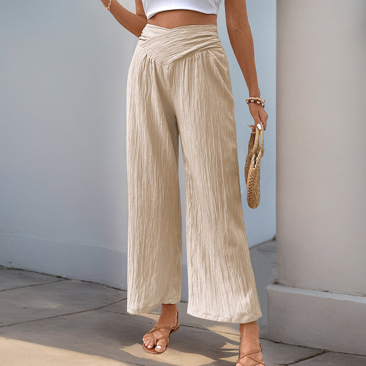 Damen Plissee-Hose mit hohem Bund und elegantem Schnitt Drune