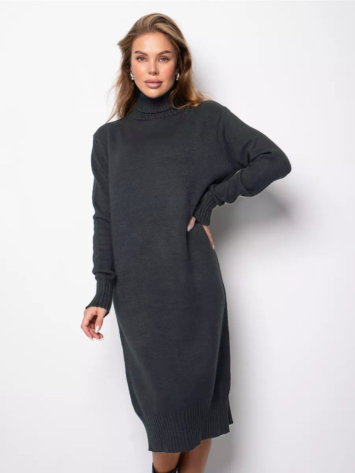 Damen Strickkleid mit rollkragen und lässigem Schnitt Drune