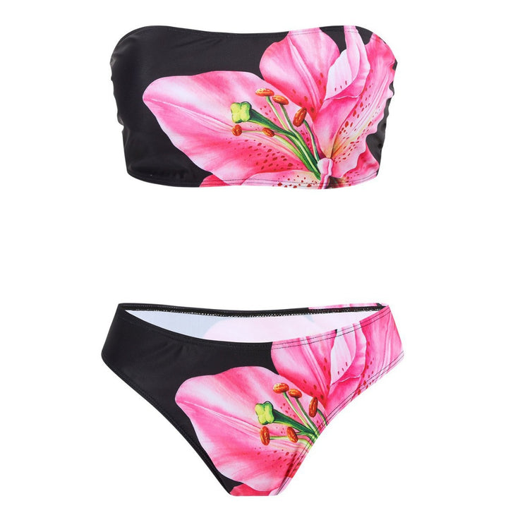 Damen Elegante Strandmode mit Blütenmuster Drune
