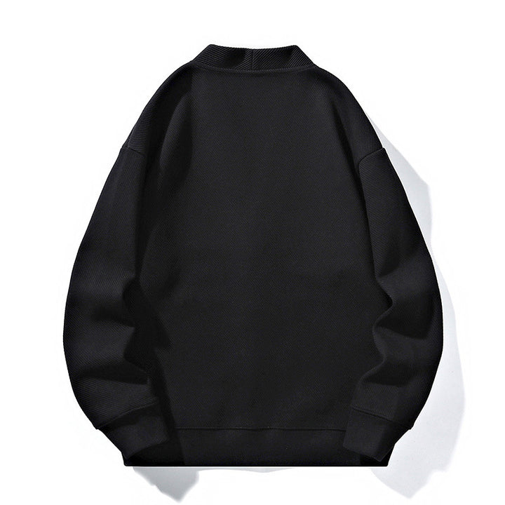 Herren oversized Strickcardigan mit V-Ausschnitt, Knopfleiste und aufgesetzten Taschen Drune