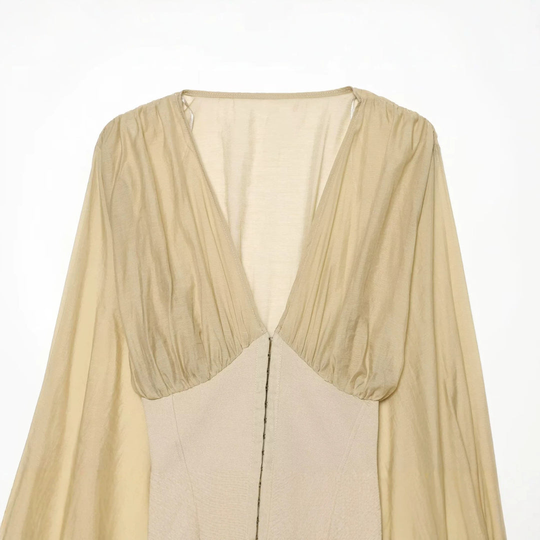 Damen Cape-Bolero mit Korsettbund und voluminösen Ballonärmeln Drune
