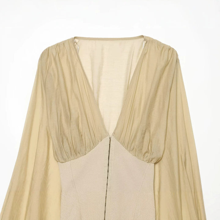 Damen Cape-Bolero mit Korsettbund und voluminösen Ballonärmeln Drune