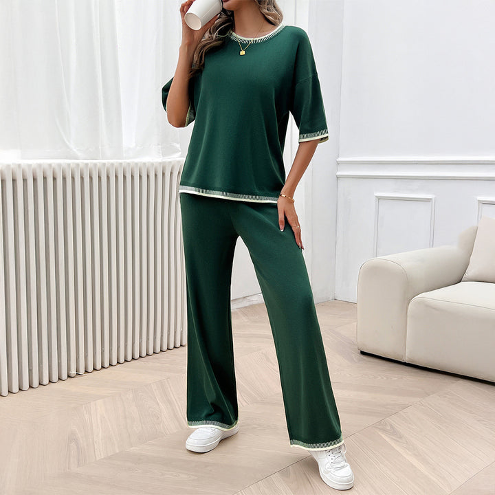 Damen Lässiges Set aus weitem Oberteil und weiten Hosen Drune