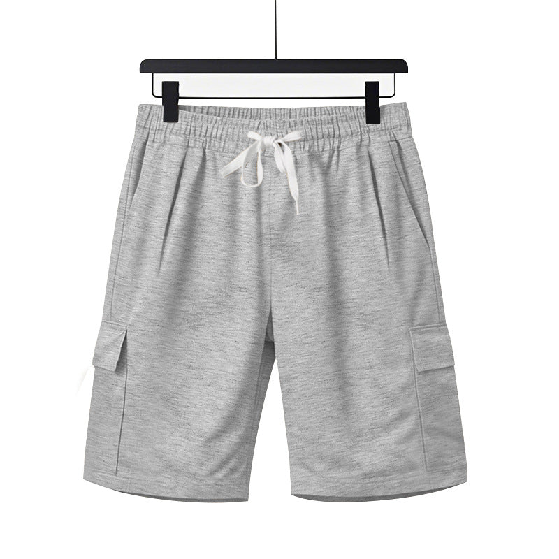 Herren nan elastische Cargo-Bermuda mit Kordelzug und Mehrfachtaschen Drune