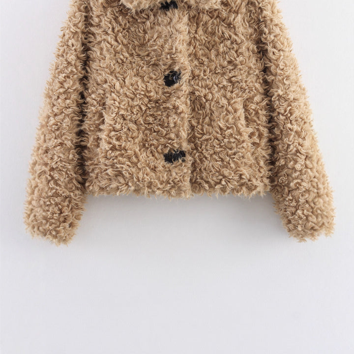 Damen kuschelige Teddyjacke Drune