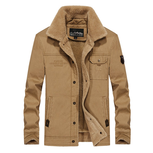 Herren wattierte Sherpa-Canvas Feldjacke mit Teddyfutter und Thermoisolierung Drune