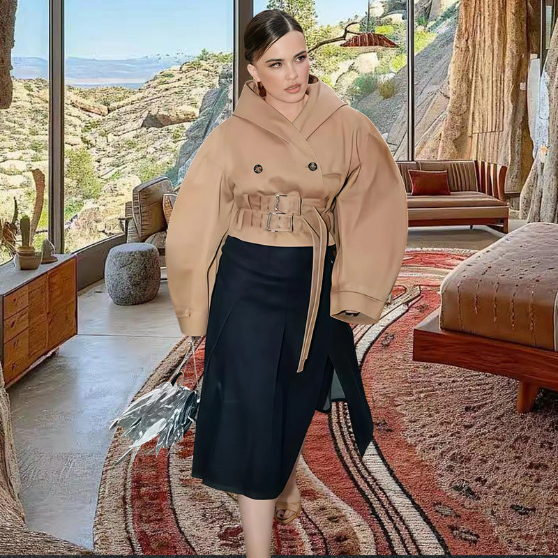 Damen elegante und modische Jacke mit angesagtem Tiermuster Drune