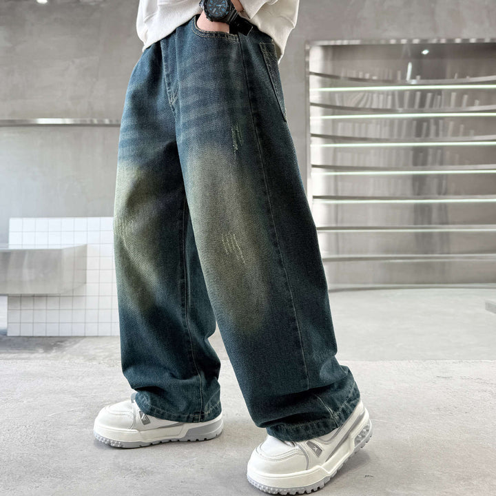 Unisex Weite Jeans mit hohen Taschen Drune