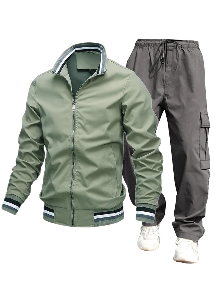 Herren Sportliche Jacke und Cargo-Hosen Drune