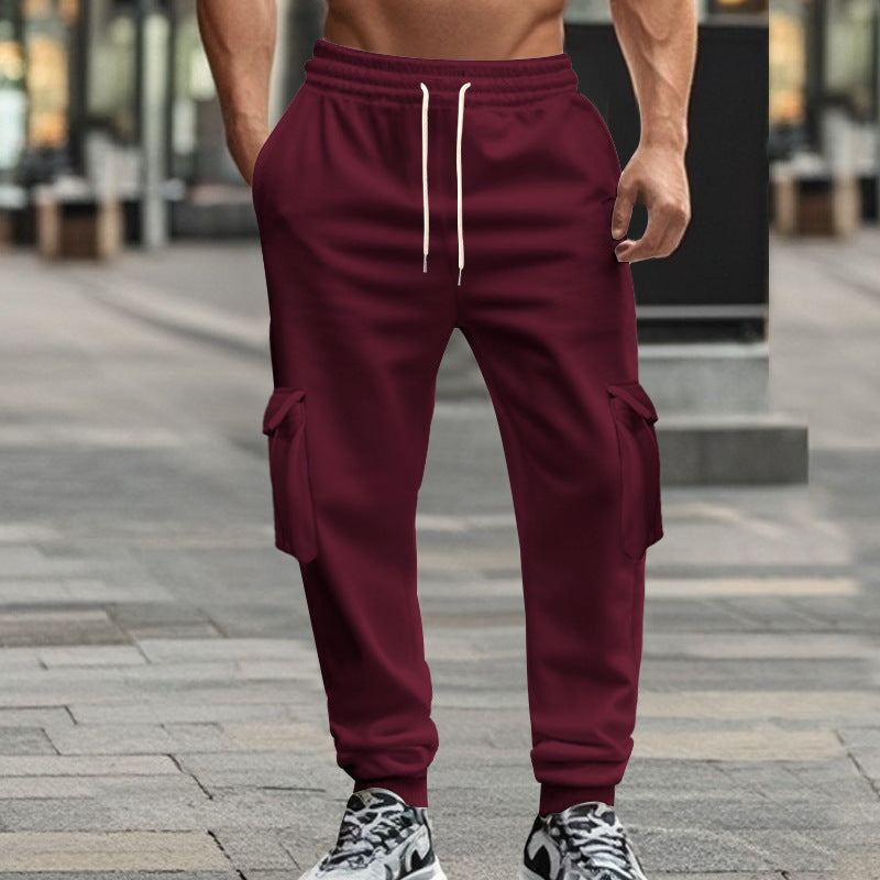 Herren nan Utility-Joggerhose mit seitlichen Klappentaschen, Kordelzugbund und konischer Passform Drune