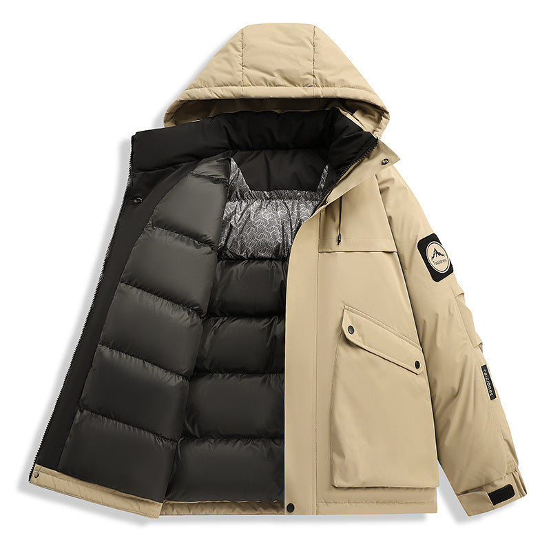 Herren Wetterfeste Funktions-Parka mit Thermofutter, Kapuze & Utility-Taschen Drune