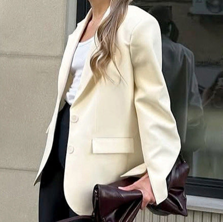 Damen Oversized Blazerjacke mit doppelter Knopfleiste und eleganten Details Drune