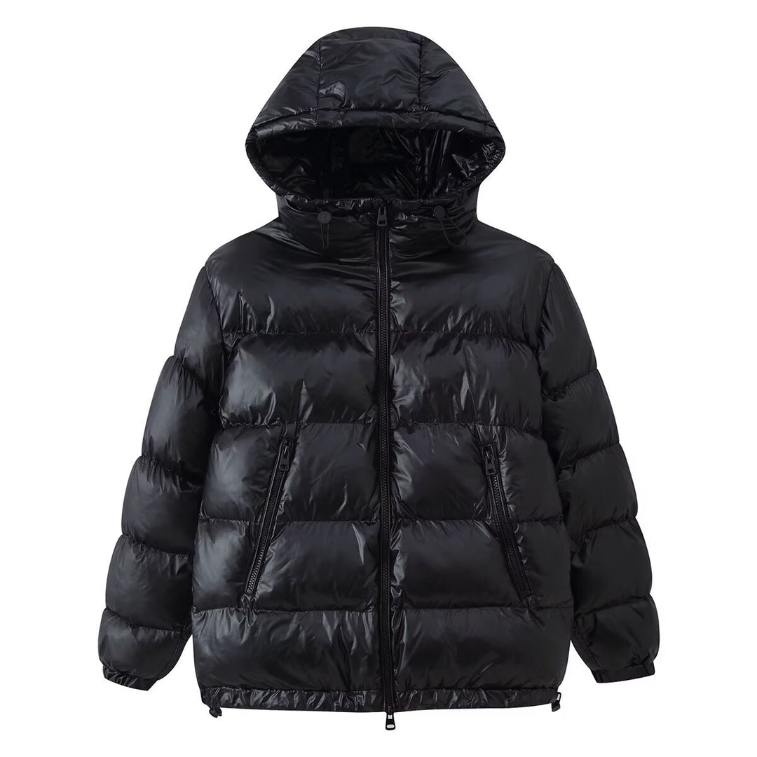 Damen Gesteppte Oversized Thermojacke mit Kapuze und wasserabweisender Oberfläche Drune
