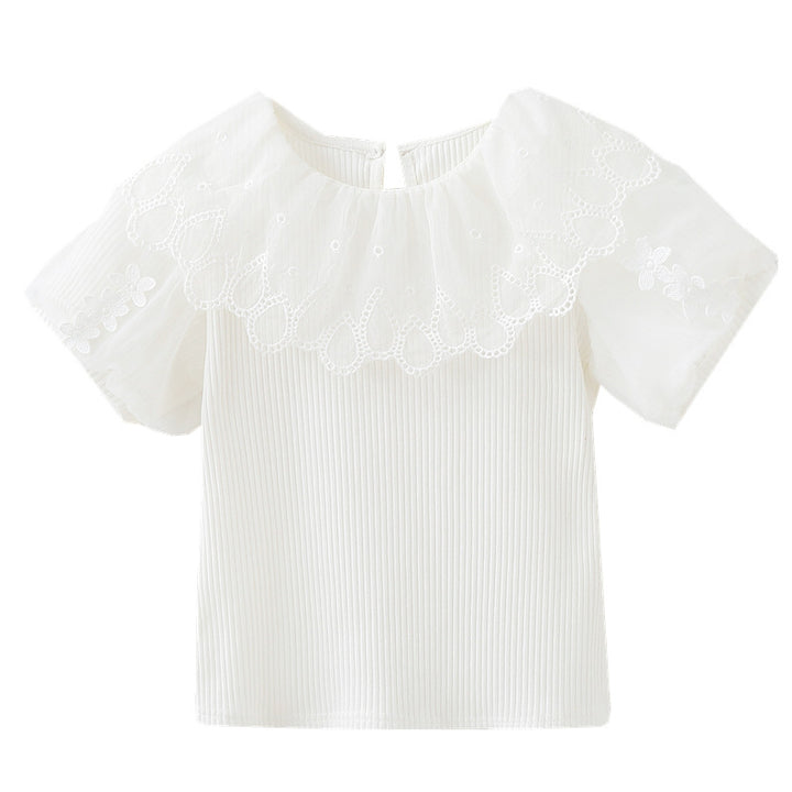 Damen Bluse mit Häkelbesatz Drune