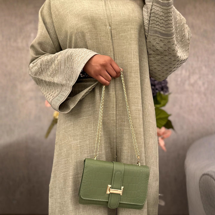 Damen elegante Maxikleid mit modischen Trompetenärmeln und feinen Details Drune