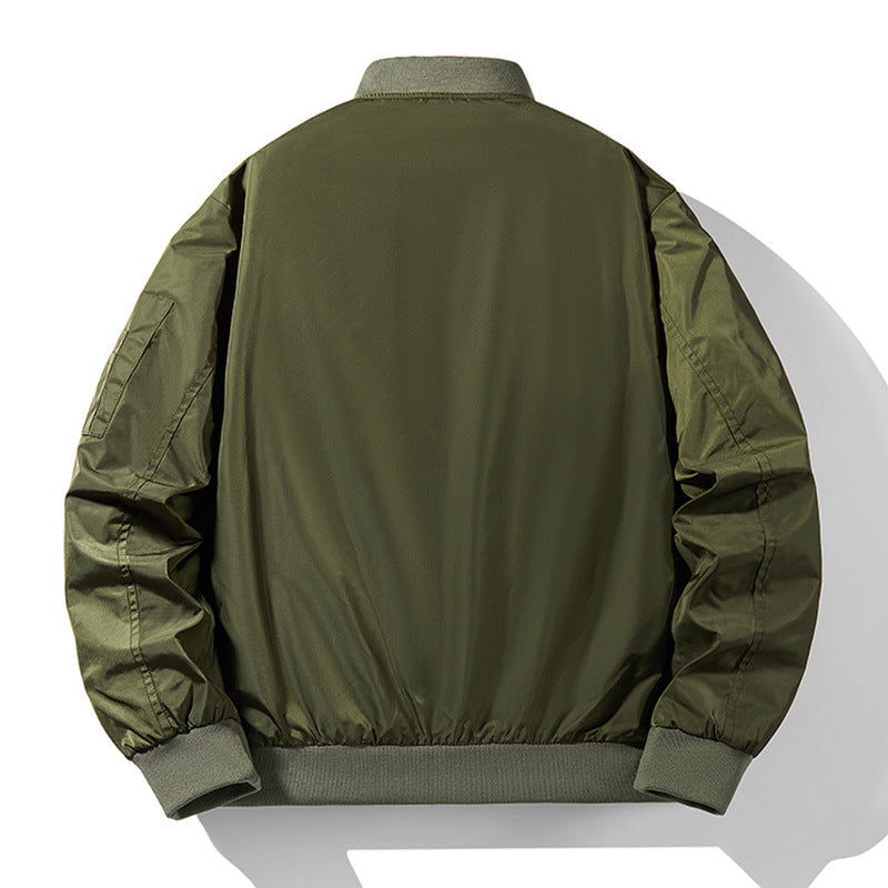 Herren Modische Bomberjacke mit hohem Kragen und praktischen Taschen Drune