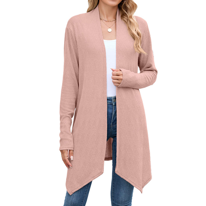 Damen Strickjacke mit modischem Rautenmuster Drune
